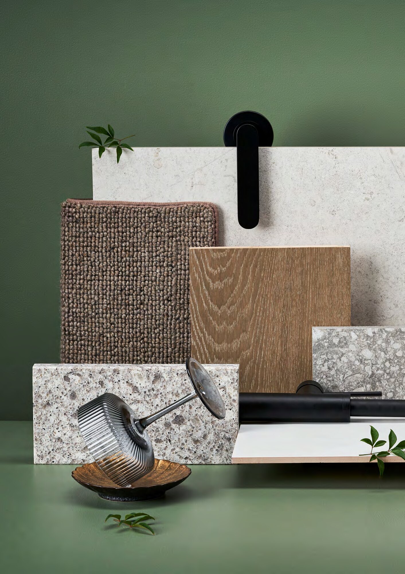Interior material and finish palette